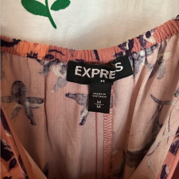 Express Dresses & Skirts - Express Blush pink dress with pink / dark purple flower designs